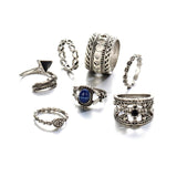 Set Anelli Bohè Fasce Argento